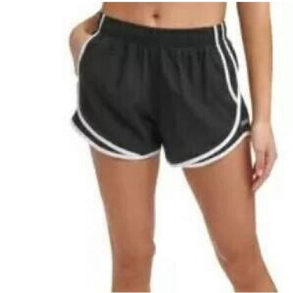 Calvin Klein Performance Perforated Mini Shorts Sz L black and white stripes NWT - Picture 2 of 10